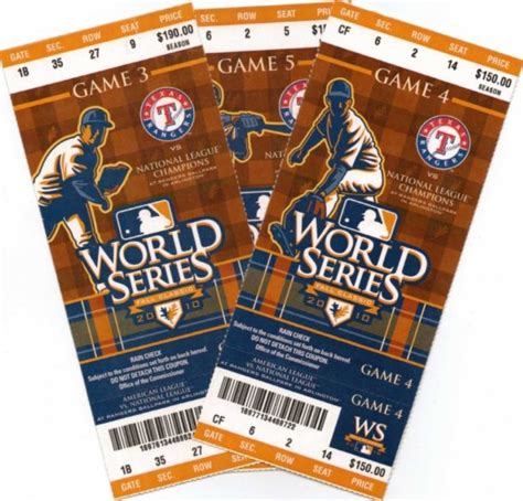 texas rangers world series tickets