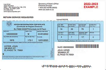 texas state voter id card