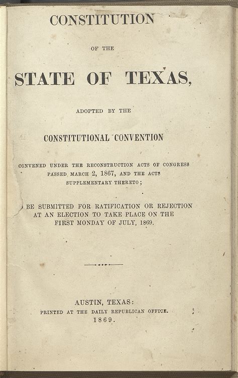 Texas Statutes And Constitution