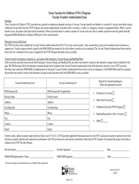 texas vaccines for children tvfc program pdf