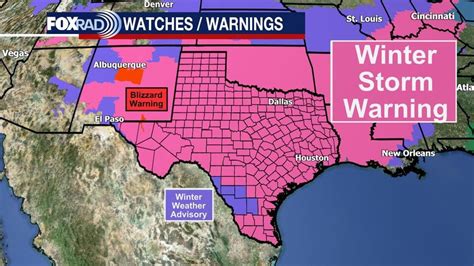 texas weather warning map