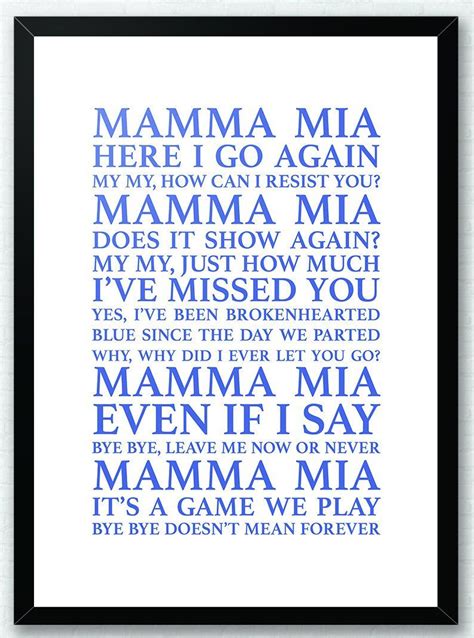 text abba mamma mia