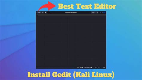 Text Editor Kali
