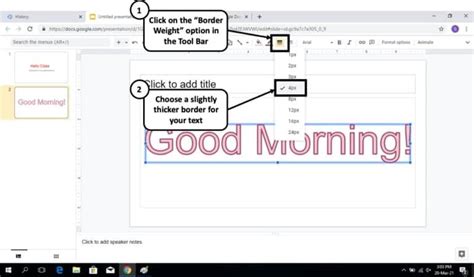 text effects on google slides