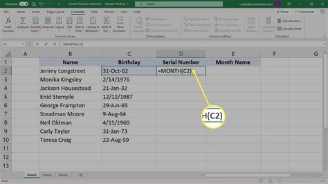 text formula in excel for month and year
