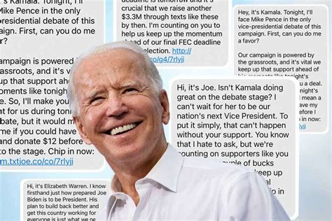 text message from joe biden