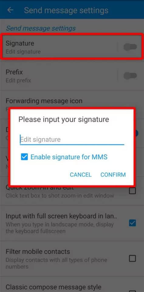 text message signature app