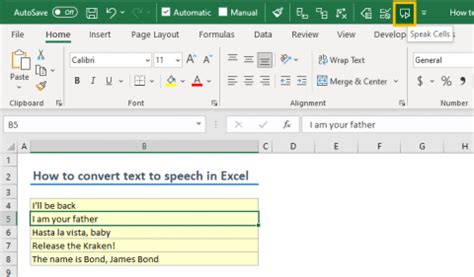 text to speech commands