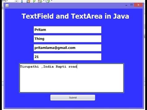 Textarea Java
