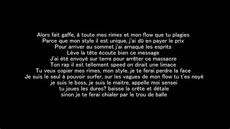 texte chill de rap francais