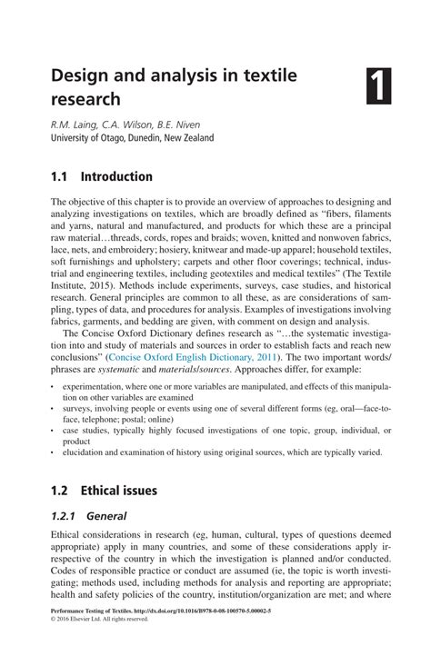 Textile Research Questions