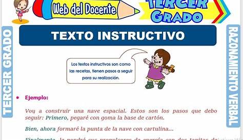 Instrucciones Ejemplos De Textos Instructivos Para Niños De Primaria