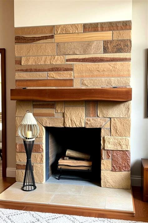 Textured Fireplace Surround