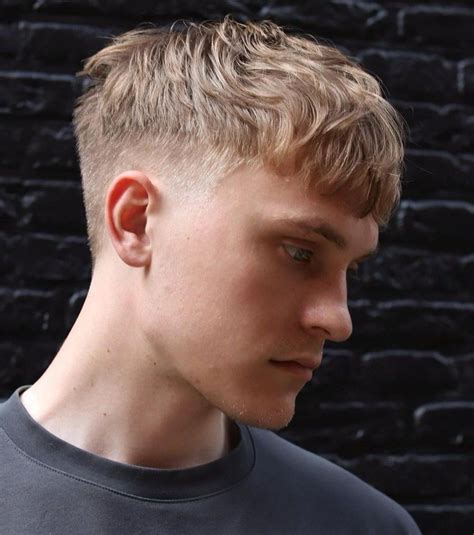 textured fringe with fade blonde