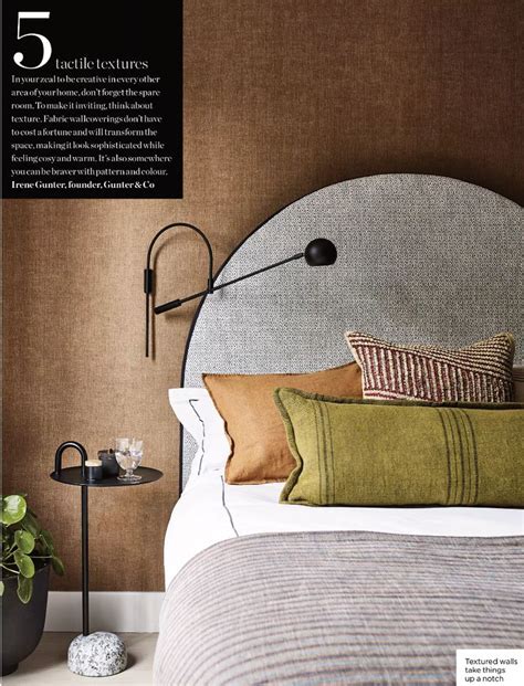 Textured Wallpaper Headboard