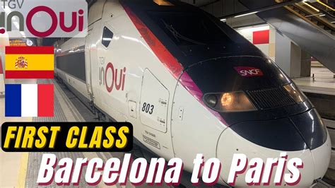 tgv paris to barcelona first class