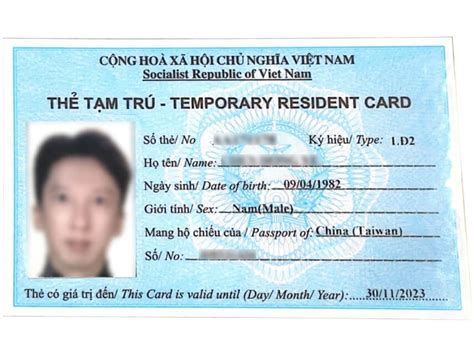 thẻ cư trú cho người nước ngoài