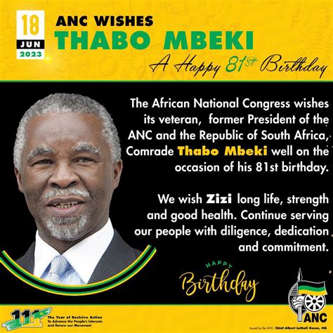 thabo mbeki 81st birthday on you tube