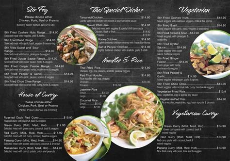 Thai Chili Basil Menu