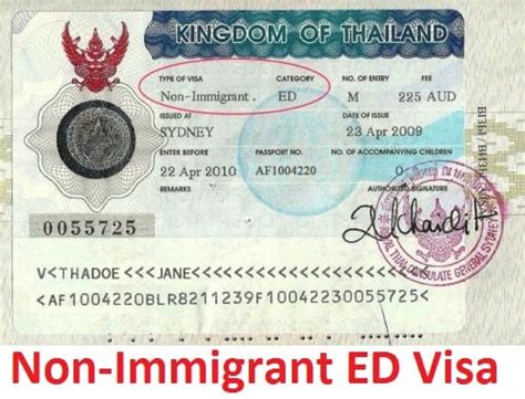 thai education visa requirements