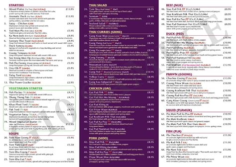 thai on severn worcester menu