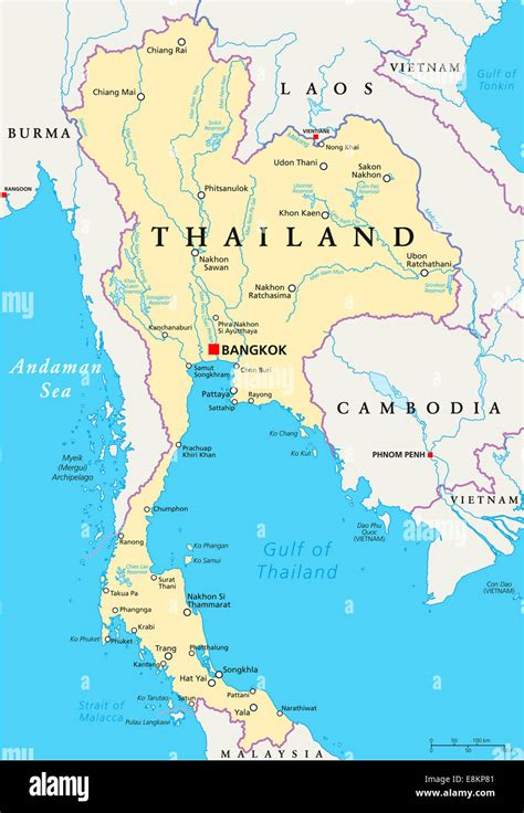 thailand capital map