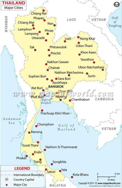thailand cities list