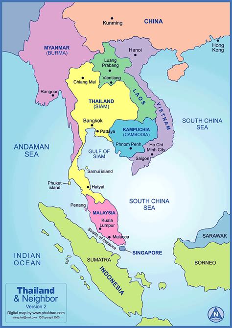 thailand map asia philippines map