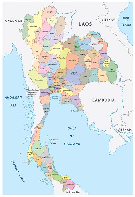 thailand map world atlas