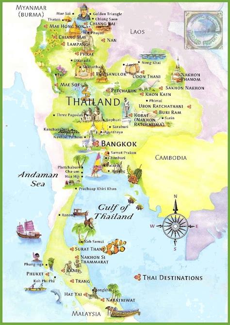 thailand places to visit map