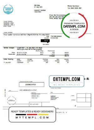 thames water monthly bill