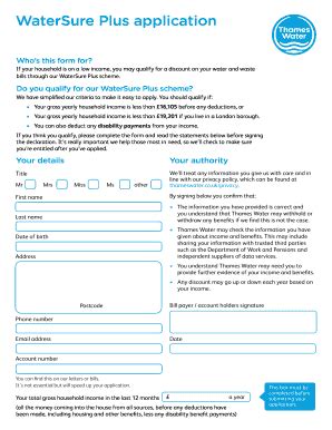 thames water water help form