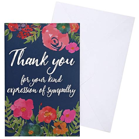 Thank You Card For Sympathy Flowers