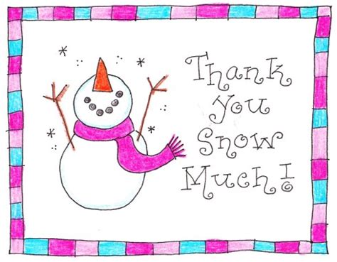 Thank You Snow Much FREE Printable! Happy Home Fairy