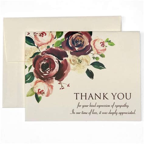 Thank You Card For Condolences: A Heartfelt Gesture During Difficult Times