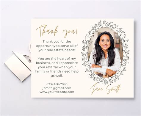 Thank You Card For Realtor
