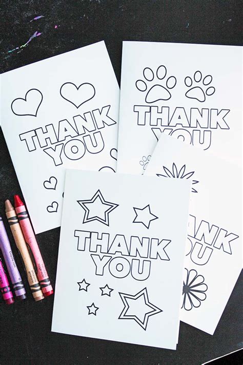 Thank You Card Template For Kids