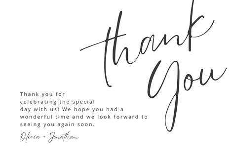 Thank You Card Template Message