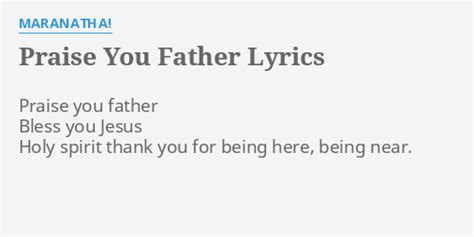 thank you father lyrics