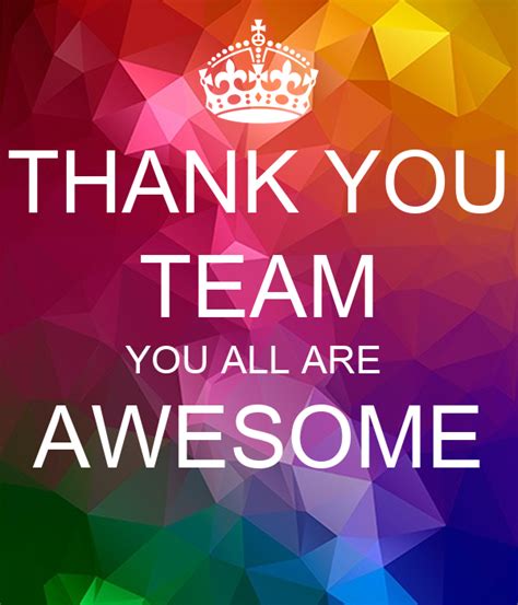 thank you for being an awesome team
