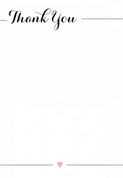 Thank You Note Blank Printable