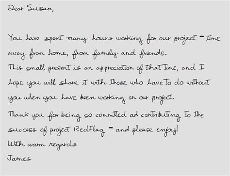 Thank You Note In A Project