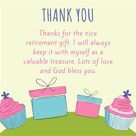 thank you notes for retirement gifts