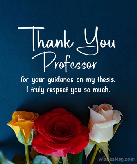 thank you notes to professors examples