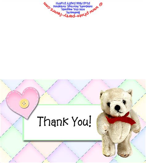 thank you printable teddy bears