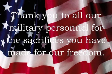 thank you to military