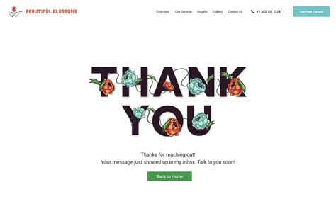 thank you web page template for photo gallery
