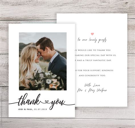 Create your own Flat Card Wedding thank you cards