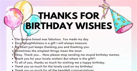 thanking for birthday wishes in english
