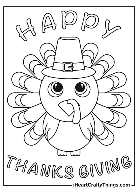 Cute Thanksgiving Turkey Coloring Pages (Updated 2021)